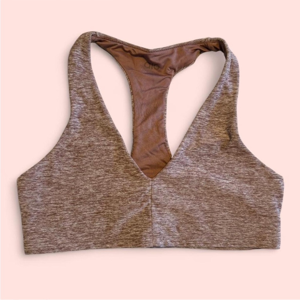 NWOT Heathered Pink Racerback Sports Bra